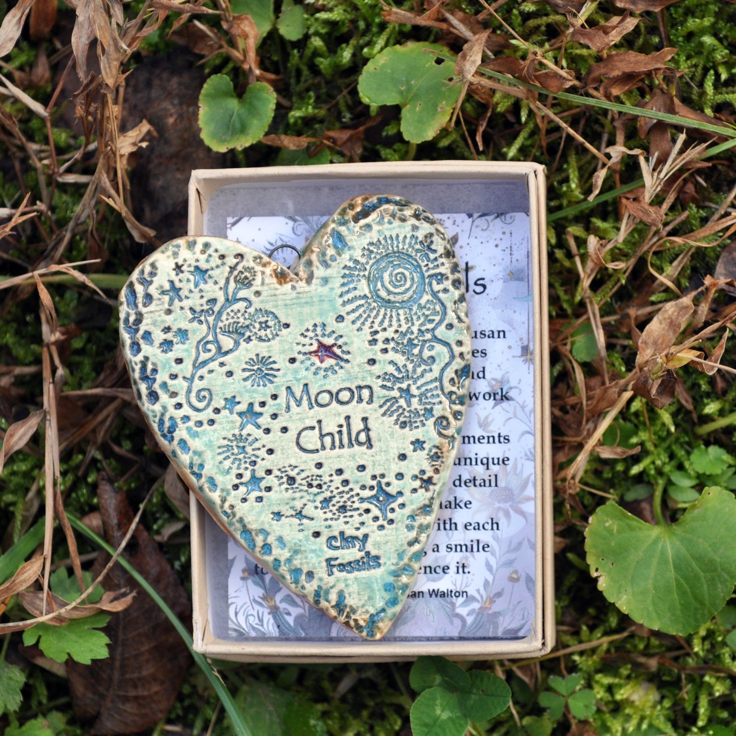 Clay Fossil Ornament, Moon Child