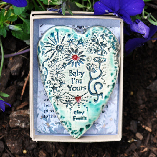 Clay Fossil Ornament, Baby I'm Yours