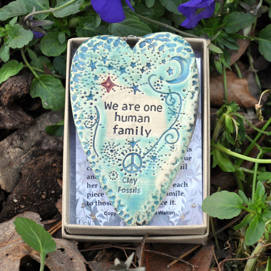 Clay Fossil Ornament, We are one human family