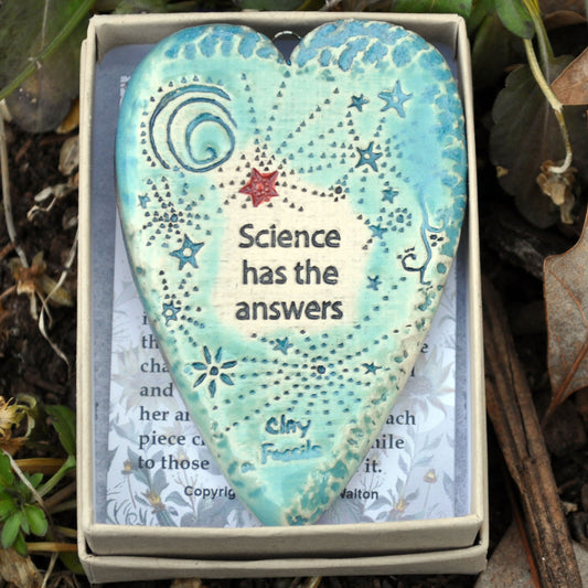 Clay Fossil Ornament, Science has the answers, environmental, climate