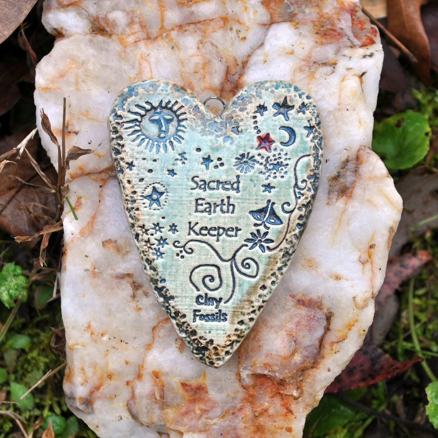 Clay Fossil Ornament, Sacred Earth Keeper