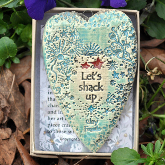 Clay Fossil Ornament, Let's Shack Up