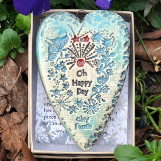Clay Fossil Ornament, Oh Happy Day