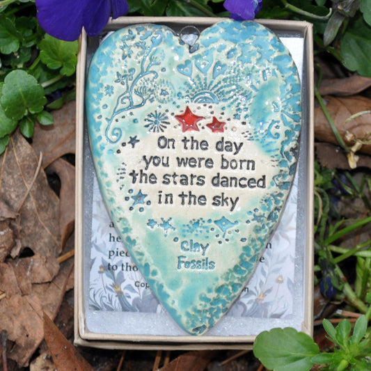 Clay Fossil Ornament, On the day you were born