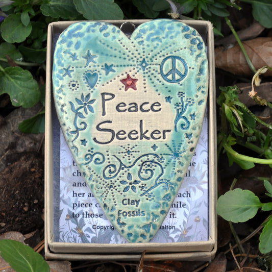 Clay Fossil Ornament, Peace Seeker