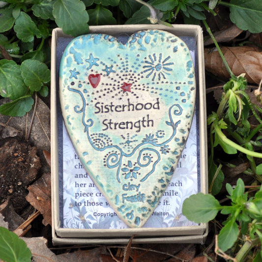 Clay Fossil Ornament, Sisterhood Strength