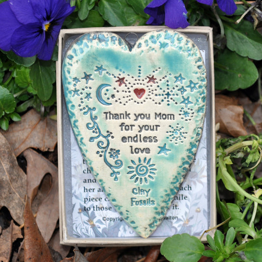 Clay Fossil Ornament, mom endless love