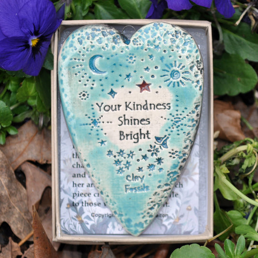Clay Fossil Ornament, Your Kindness Shines Bright
